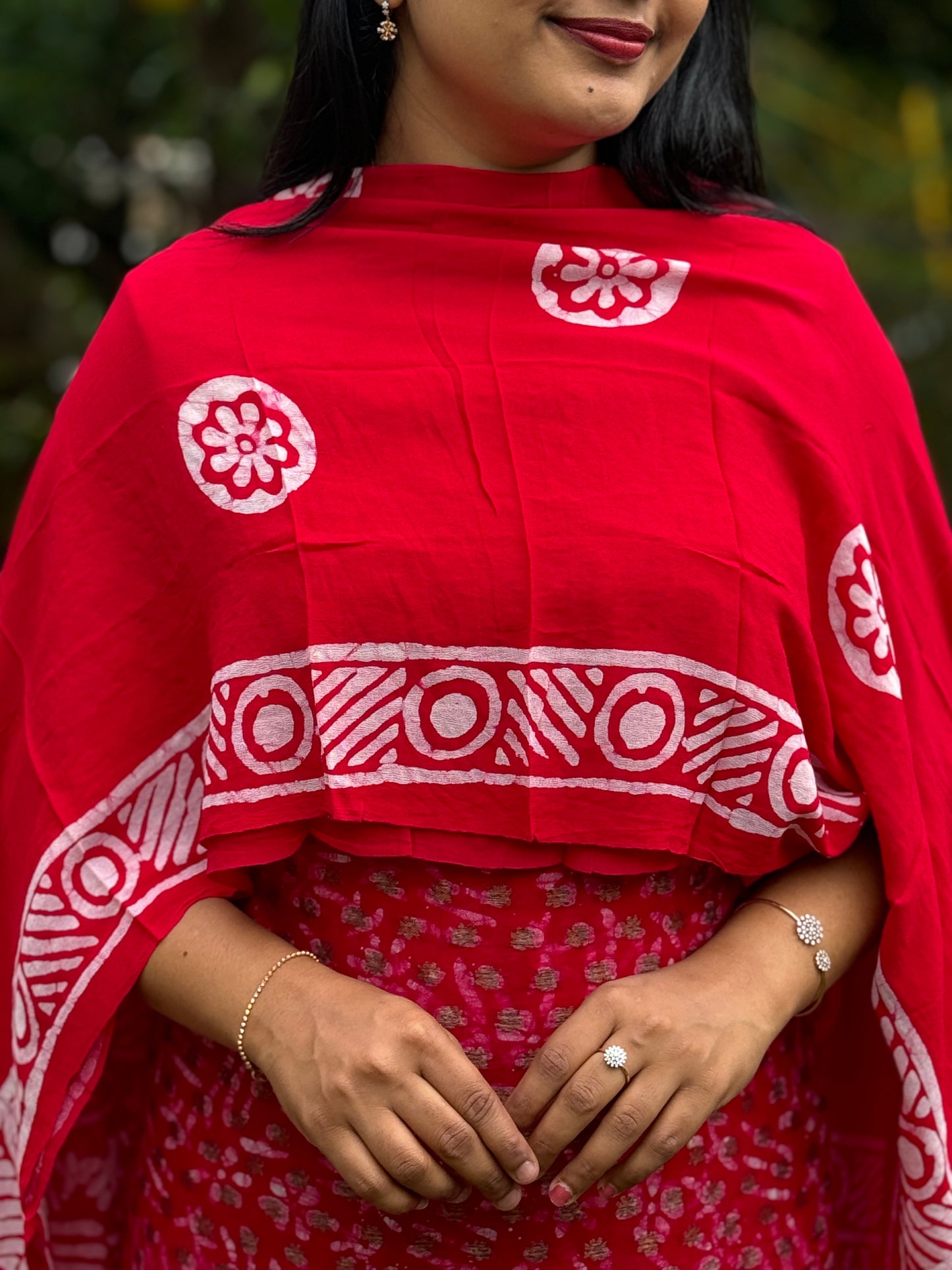 Georgette golden boota work Unstitched Churidar Material A 1587