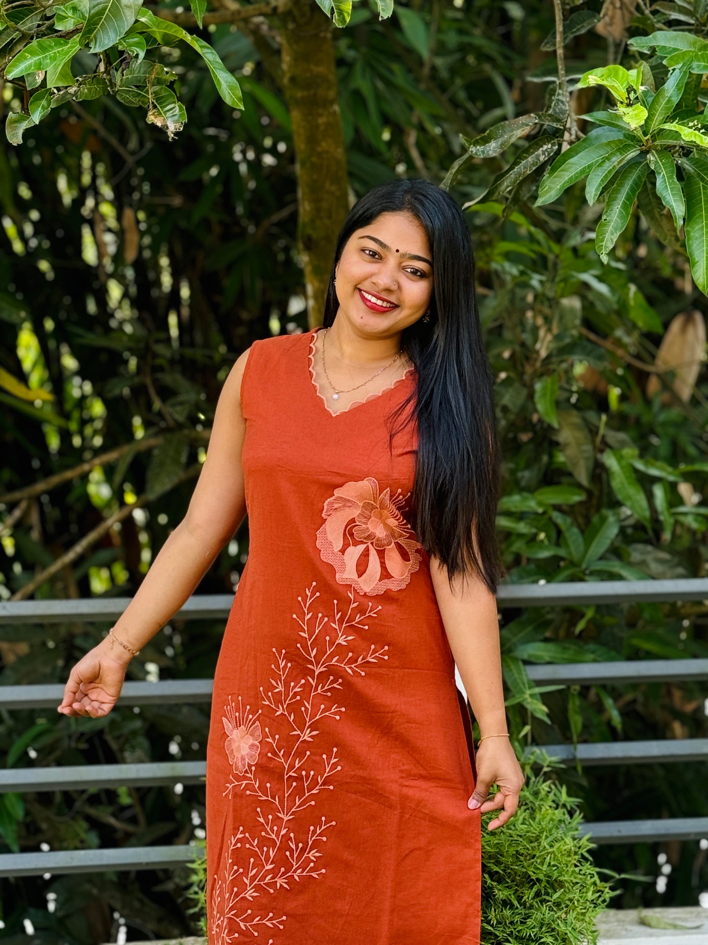 Elegant Brick Orange  Cordset A1626