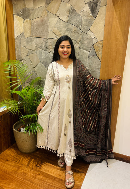 Premium Khadi Cotton 3-Piece Salwar Collection A1700