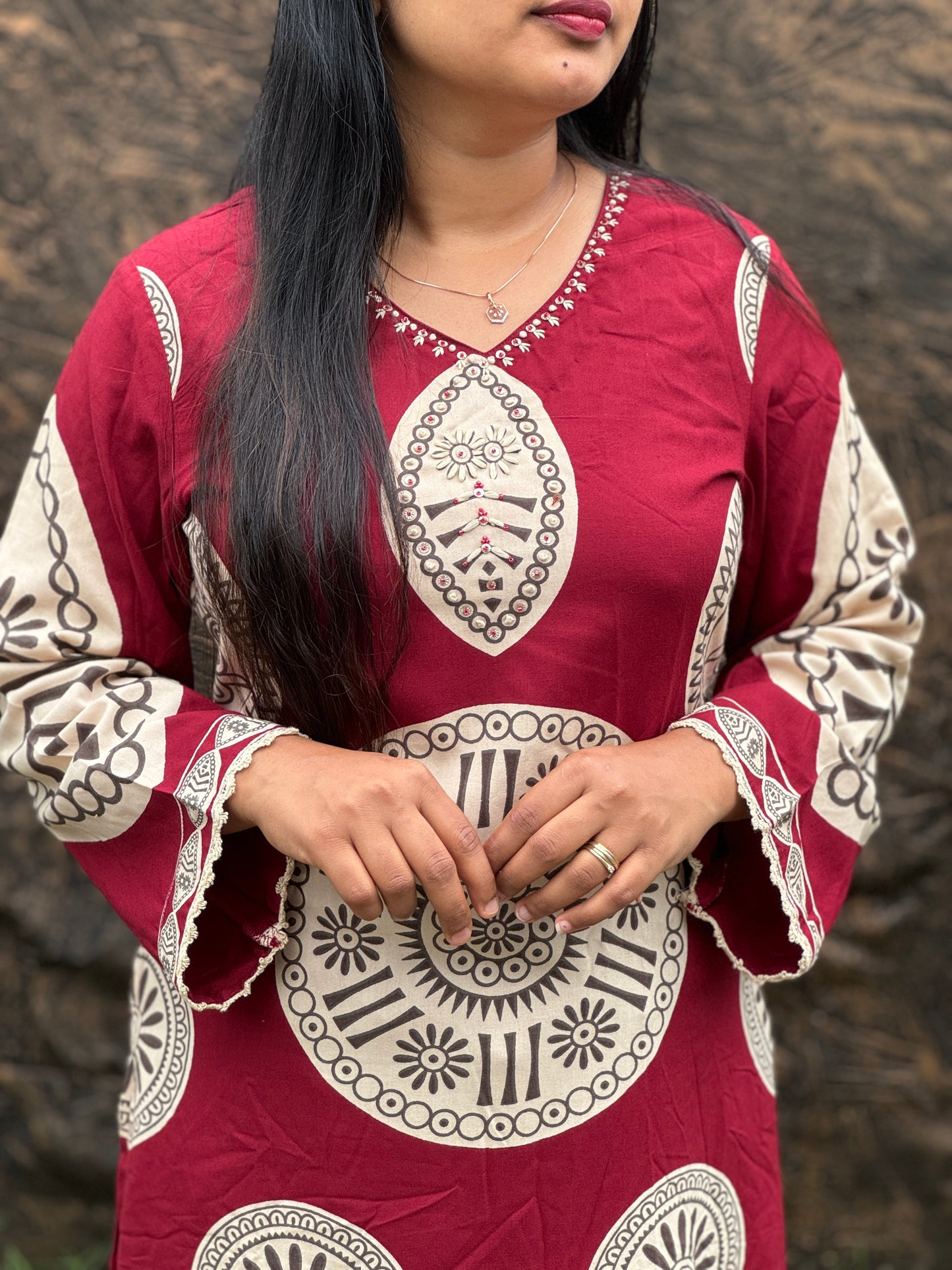 Maroon Shade 2 piece Cordset Medium to 3XL- A1449