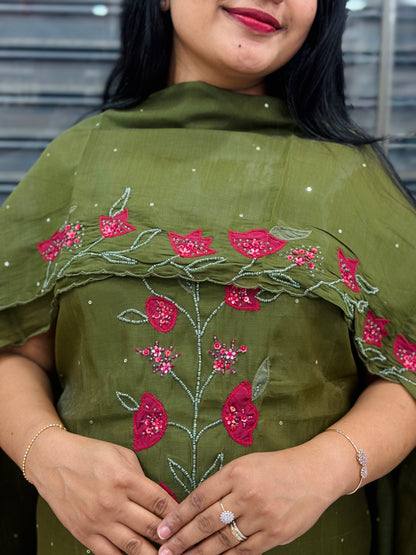 Premium Chanderi Unstiched Salwar Material A2040