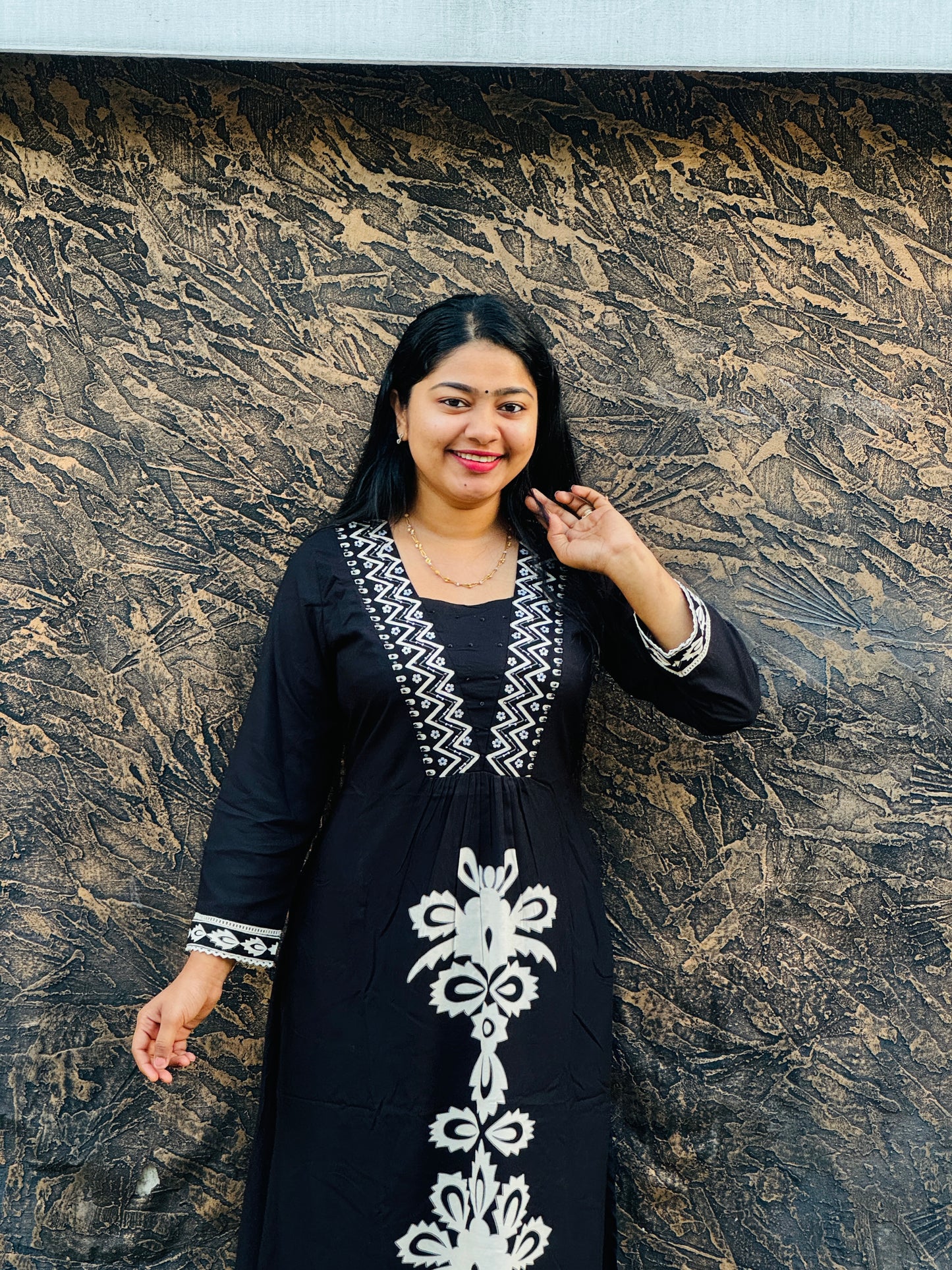 Black Cotton Co-ord Set- A1020