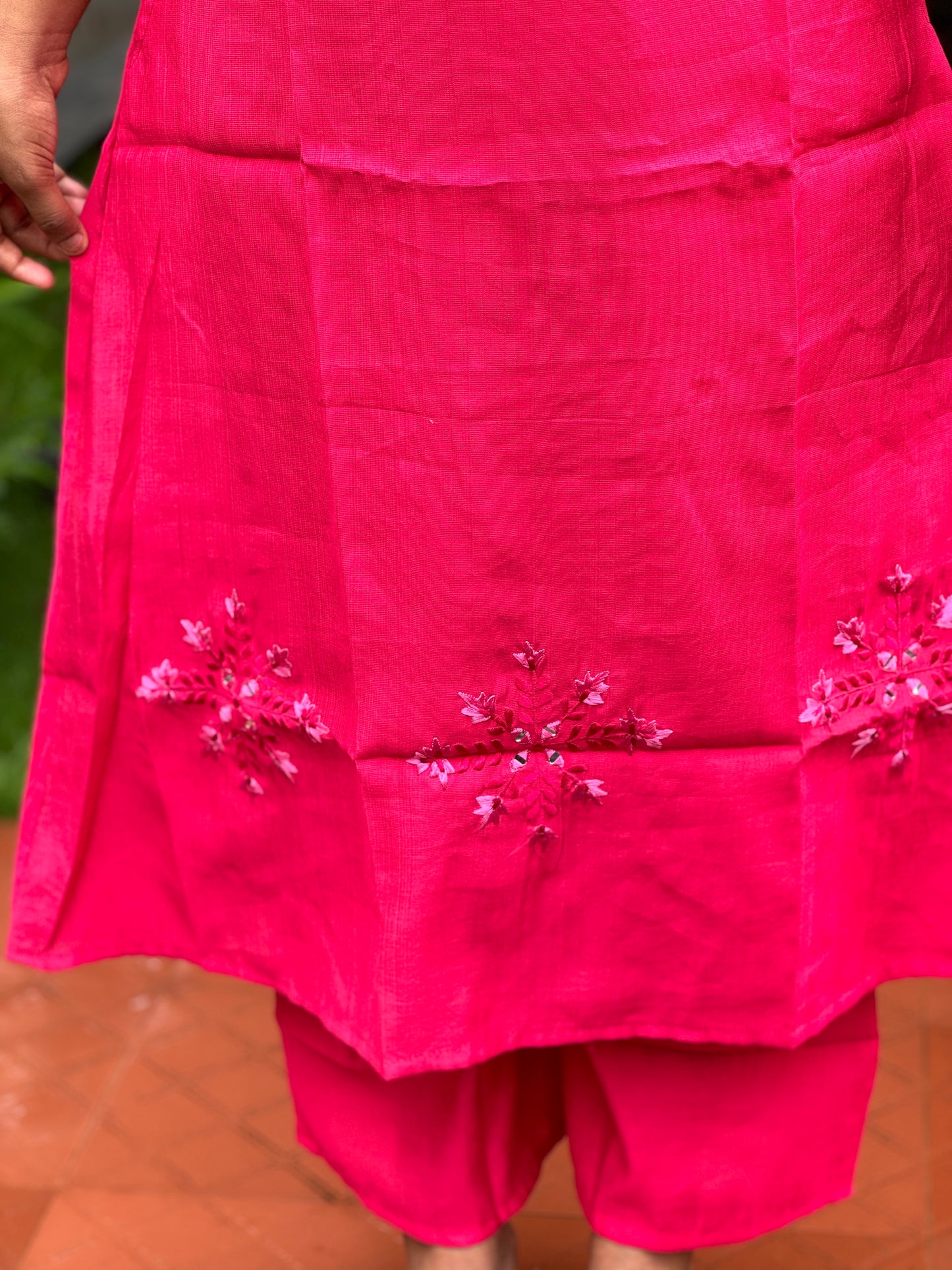 Rani Pink 2 piece Cotton Co-ord Set-A1002