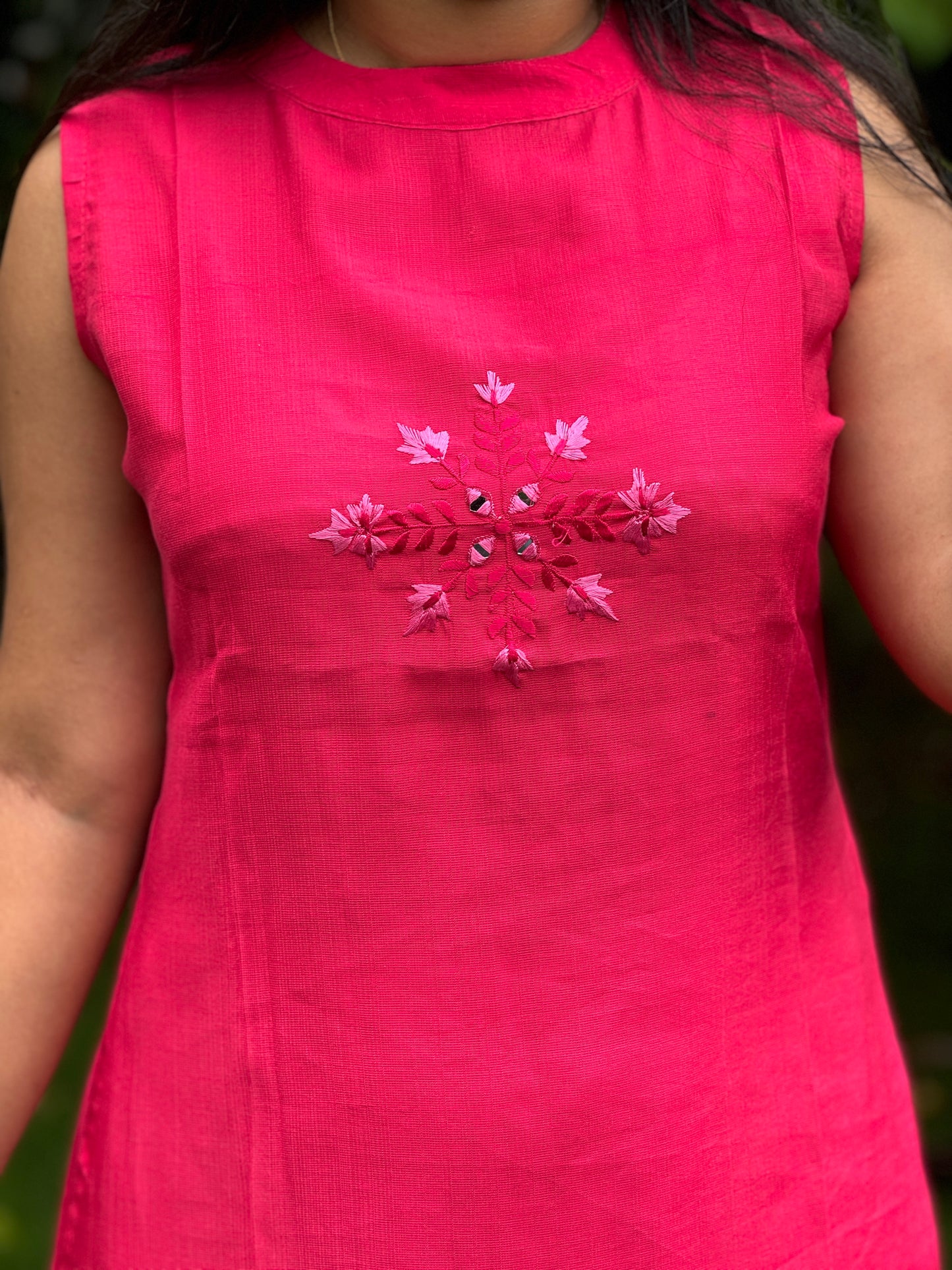 Rani Pink 2 piece Cotton Co-ord Set-A1002