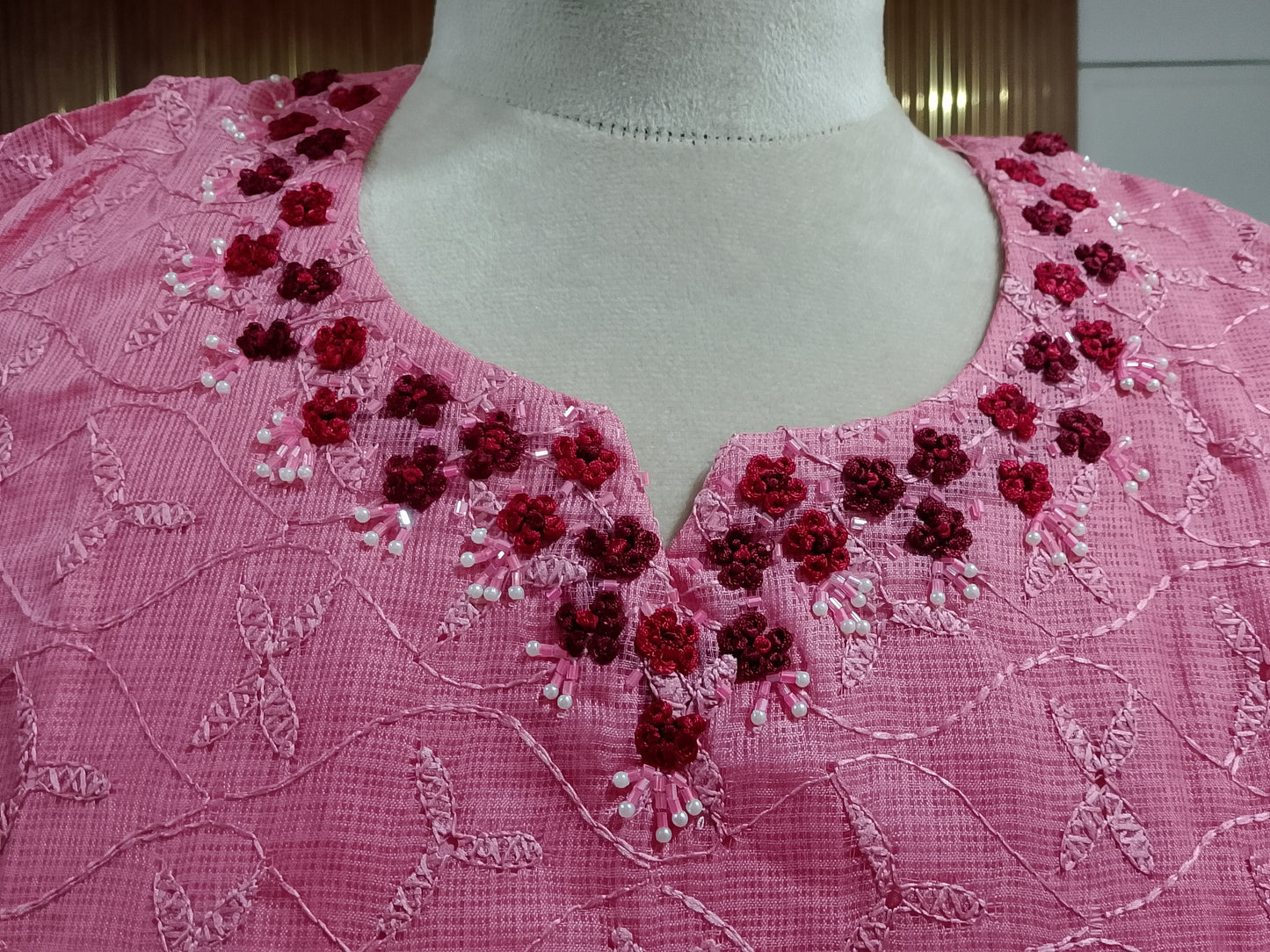 Pink Polycotton Kurta Top - A2005