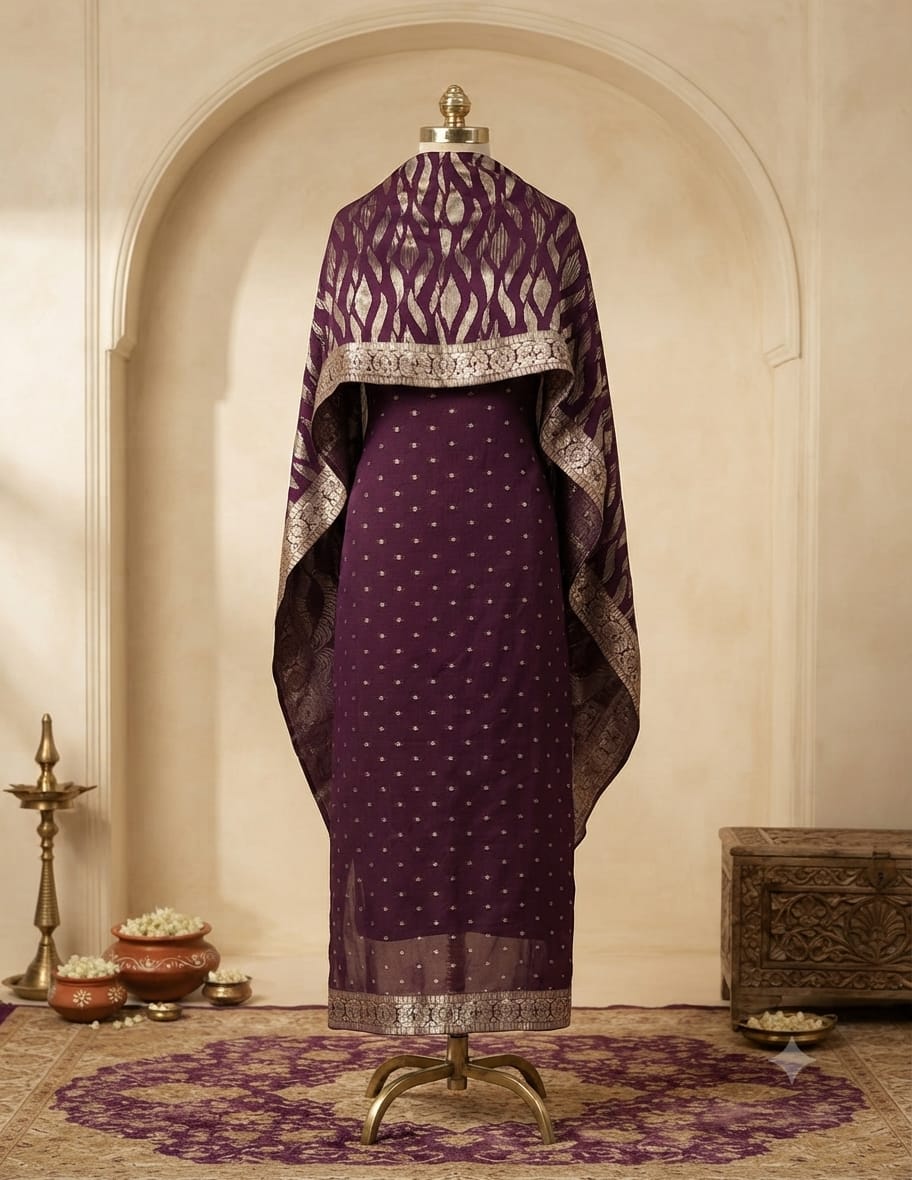 Premium Banarasi Unstitched Material ✨ A1996