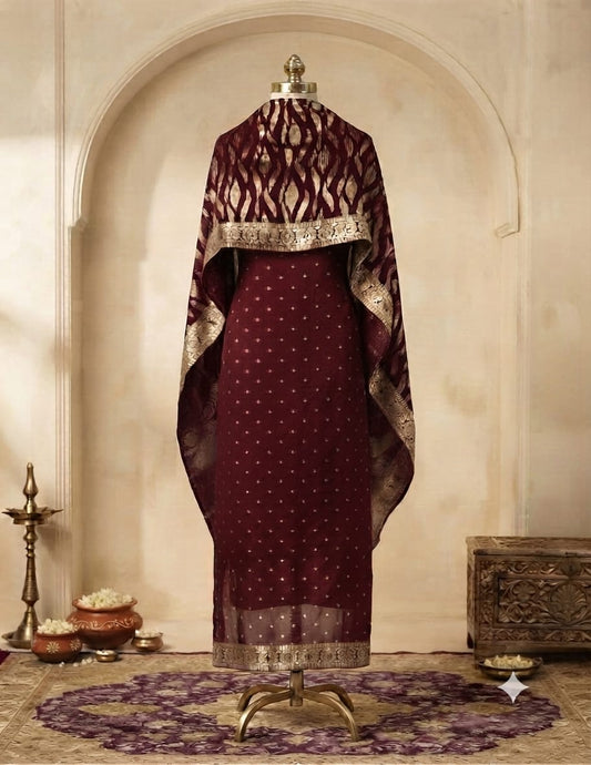 Premium Banarasi Unstitched Material ✨ A1996